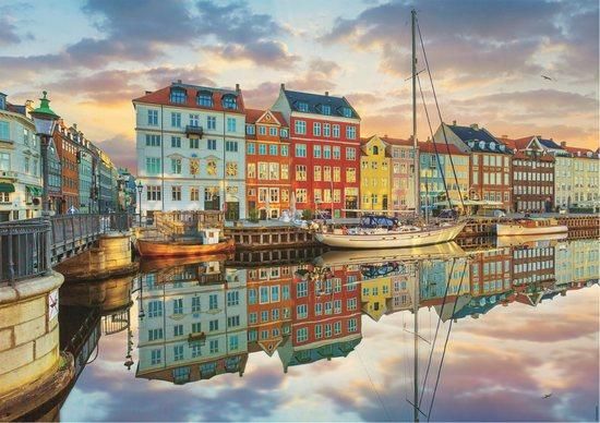 EDUCA Puzzle Západ slunce v Kodaňském přístavu 2000 dílků - obrázek 1