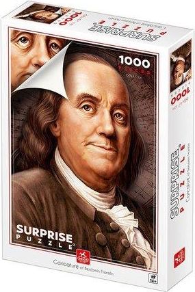 DEICO Surprise puzzle Karikatura Benjamina Franklina 1000 dílků - obrázek 1