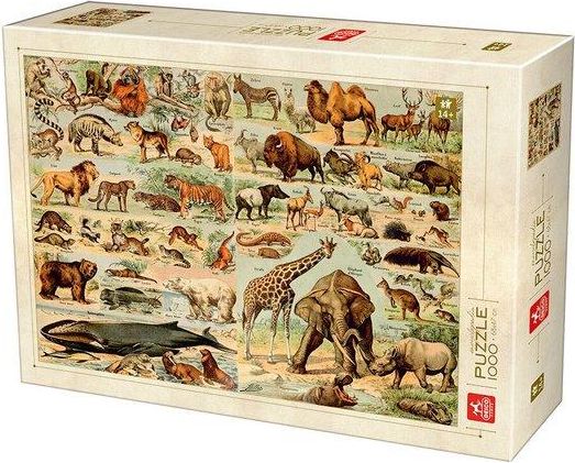 DEICO Puzzle Encyklopedie: Divoká zvířata 1000 dílků - obrázek 1