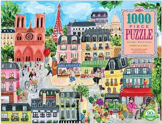 EEBOO Puzzle Den v Paříži 1000 dílků - obrázek 1