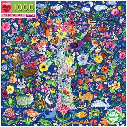 EEBOO Čtvercové puzzle Strom života 1000 dílků - obrázek 1
