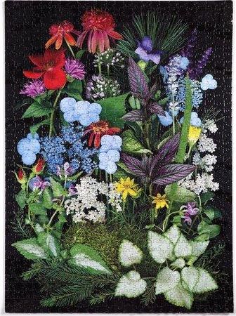 EEBOO Puzzle Vzorník letní zahrady 1000 dílků - obrázek 1