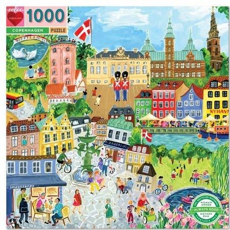 EEBOO Čtvercové puzzle Kodaň 1000 dílků - obrázek 1