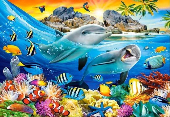 CASTORLAND Puzzle Delfíni v tropech 1000 dílků - obrázek 1