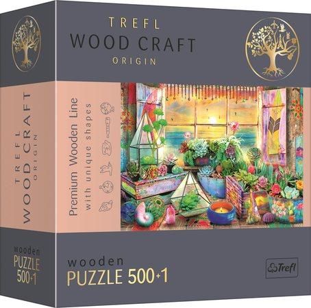 TREFL Wood Craft Origin puzzle Plážový domek 501 dílků - obrázek 1