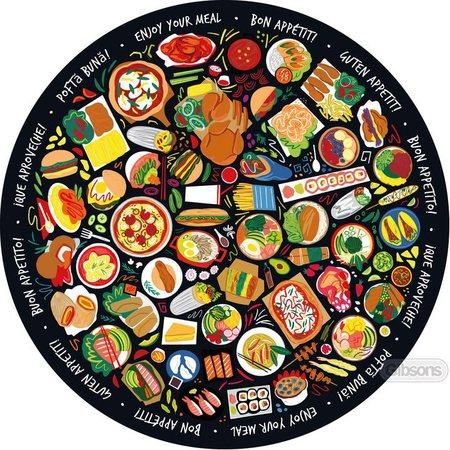 GIBSONS Kulaté puzzle Světová jídla 500 dílků - obrázek 1