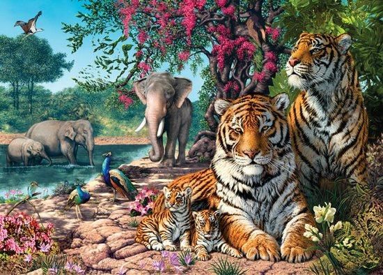 CASTORLAND Puzzle Tygří útočiště 300 dílků - obrázek 1