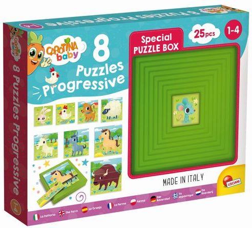 Hračka Liscianigioch Carotina Baby 9 Puzzle - Farma - obrázek 1