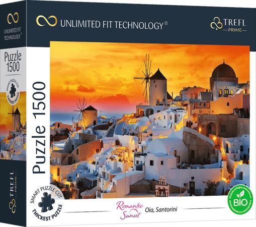 TREFL Puzzle UFT Romantic Sunset: Oia, Santorini 1500 dílků - obrázek 1