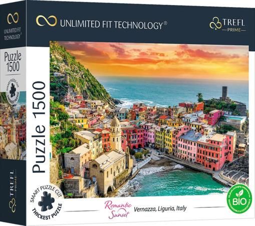 TREFL Puzzle UFT Romantic Sunset: Vernazza, Liguria, Itálie 1500 dílků - obrázek 1
