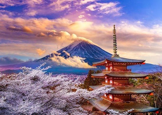ENJOY Puzzle Hora Fudži na jaře, Japonsko 1000 dílků - obrázek 1