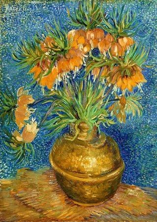 ENJOY Puzzle Vincent Van Gogh: Řebčíky v měděné váze 1000 dílků - obrázek 1