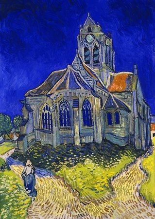 ENJOY Puzzle Vincent Van Gogh: Kostel v Auvers-sur-Oise 1000 dílků - obrázek 1