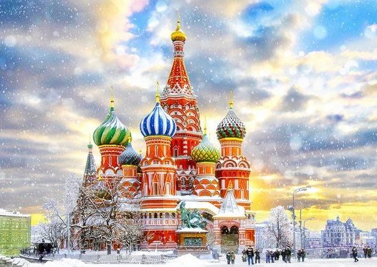 ENJOY Puzzle Chrám Vasila Blaženého, Moskva 1000 dílků - obrázek 1