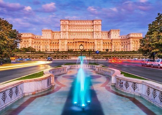 ENJOY Puzzle Parlamentní náměstí, Bukurešť, Rumunsko 1000 dílků - obrázek 1