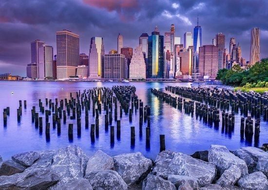 ENJOY Puzzle Zatažená obloha nad Manhattanem, New York 1000 dílků - obrázek 1