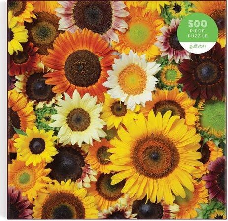 GALISON Čtvercové puzzle Květy slunečnic 500 dílků - obrázek 1