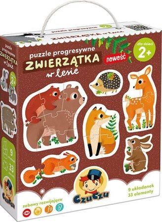 CZUCZU Puzzle Zvířátka z lesa 9v1 (2-6 dílků) - obrázek 1