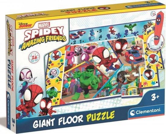 CLEMENTONI Podlahové puzzle s interaktivním perem Spidey a jeho úžasní přátelé 24 dílků - obrázek 1