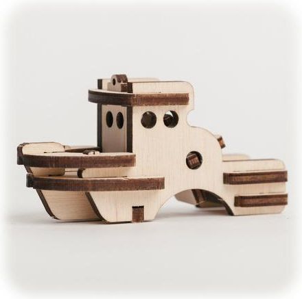CuteWood Dřevěné 3D puzzle Loď - obrázek 1