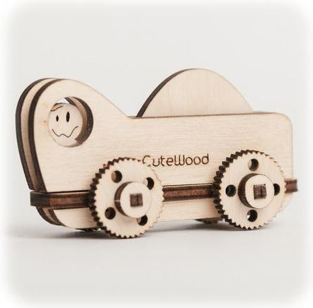CuteWood Dřevěné 3D puzzle Kamion 1 - obrázek 1