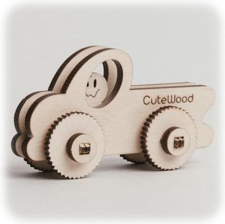 CuteWood Dřevěné 3D puzzle Pick-up - obrázek 1