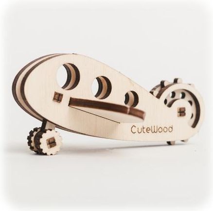 CuteWood Dřevěné 3D puzzle Letoun - obrázek 1