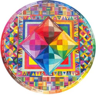EEBOO Kulaté puzzle Krása barev 100 dílků - obrázek 1