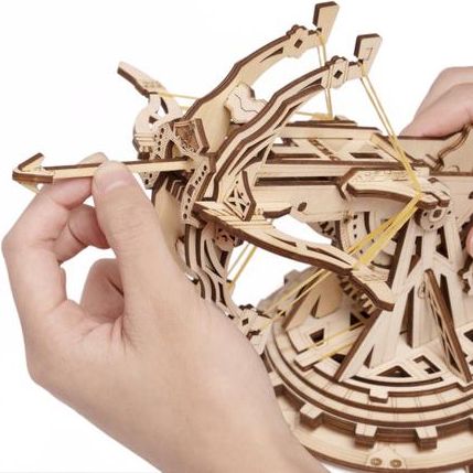 RoboTime 3D dřevěné mechanické puzzle Obléhací balista - obrázek 1