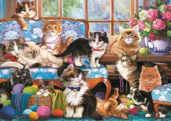 TREFL Puzzle Kočičí rodinka 500 dílků - obrázek 1