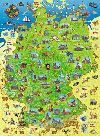 RAVENSBURGER Puzzle Barevná mapa Německa XXL 200 dílků - obrázek 1