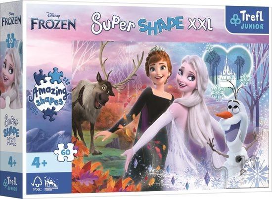 TREFL Puzzle Super Shape XXL Ledové království 2: Tančící sestry 60 dílků - obrázek 1