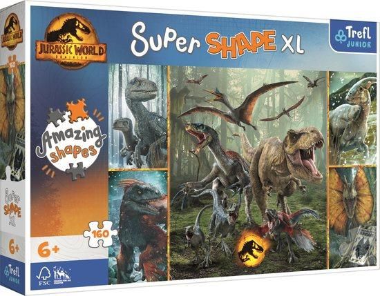 TREFL Puzzle Super Shape XL Jurský svět: Neobvyklí dinosauři 160 dílků - obrázek 1