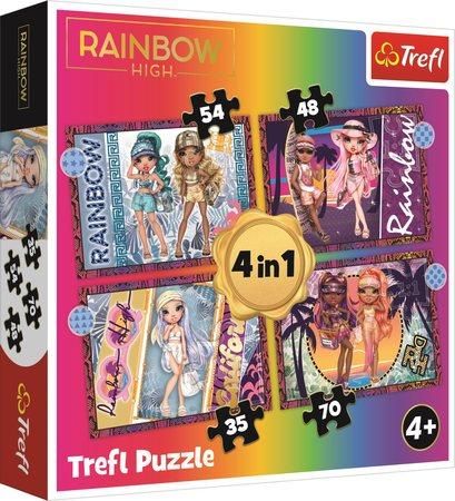 TREFL Puzzle Rainbow High: Módní panenky 4v1 (35,48,54,70 dílků) - obrázek 1
