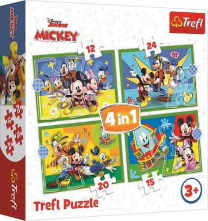 TREFL Puzzle Mickeyho klubík: S přáteli 4v1 (35,48,54,70 dílků) - obrázek 1