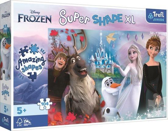 TREFL Puzzle Super Shape XL Ledové království 2: Ve světě Anny a Elsy 104 dílků - obrázek 1