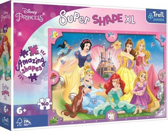 TREFL Puzzle Super Shape XL Disney princezny: Růžový svět 160 dílků - obrázek 1