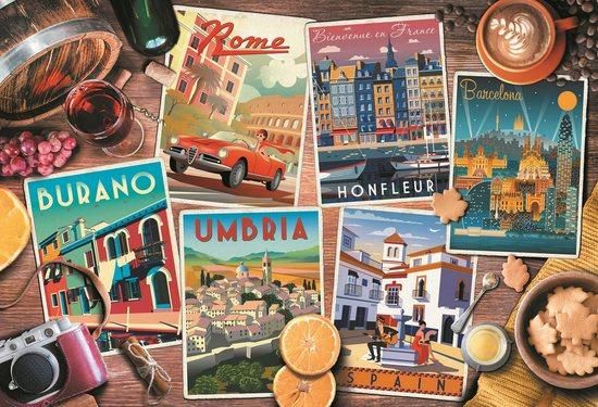 TREFL Puzzle Cesty po Evropě 1500 dílků - obrázek 1
