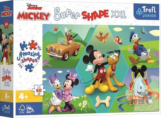 TREFL Puzzle Super Shape XXL Mickey Mouse: Zábava 60 dílků - obrázek 1