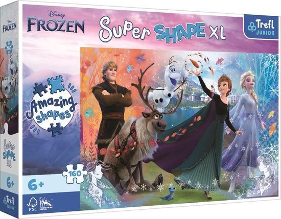 TREFL Puzzle Super Shape XL Ledové království 2, 160 dílků - obrázek 1