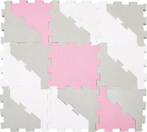 FreeOn Pěnové puzzle šedá,bílá,růžová - obrázek 1