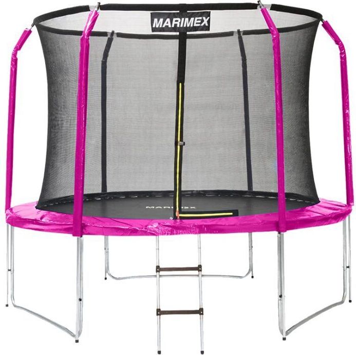 Marimex Trampolína 305 cm růžová + ochranná síť + schůdky - obrázek 1