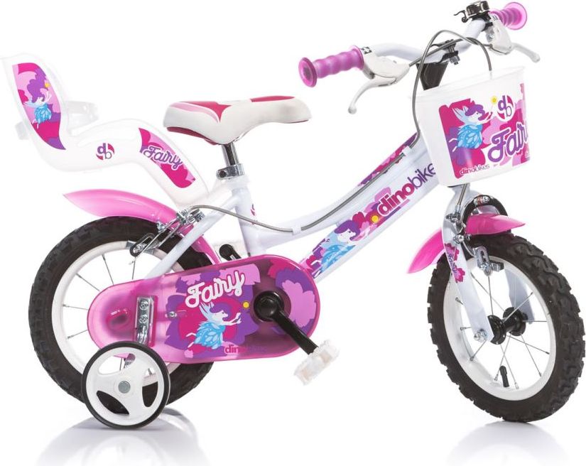 Dětské kolo Dino FAIRY 12", HiTech ocel, bílé/růžové - obrázek 2