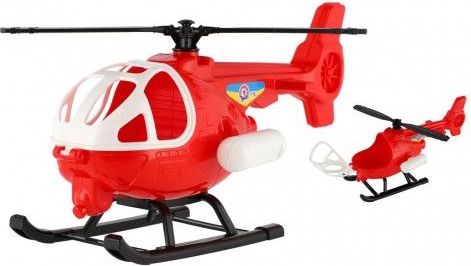 Vrtulník/helikoptéra 11 x 13 x 25 cm, plast, červený - obrázek 1