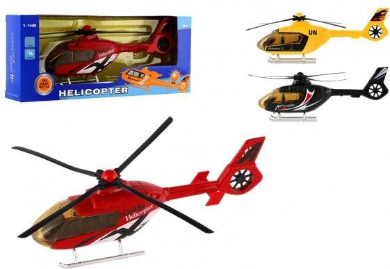 Vrtulník/Helikoptéra 23 cm, na baterie se světlem a zvukem - obrázek 1