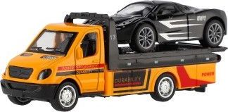 Auto odtahovka + auto 11 cm, na zpětné natažení, kov/plast - obrázek 2