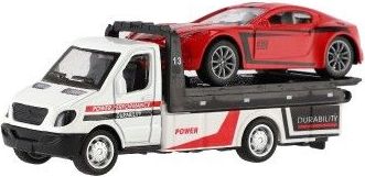 Auto odtahovka + auto 11 cm, na zpětné natažení, kov/plast - obrázek 3
