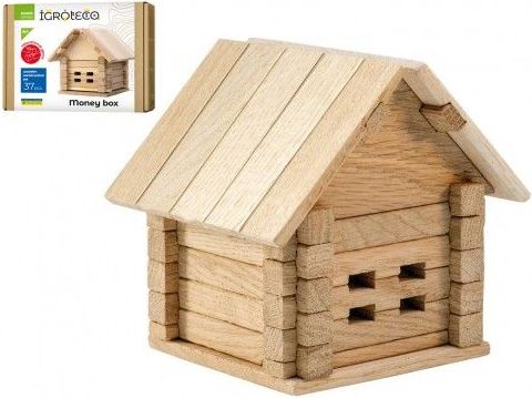 Stavebnice dřevěný dům 37 dílků, 22 x 16,5 x 6 cm - obrázek 1