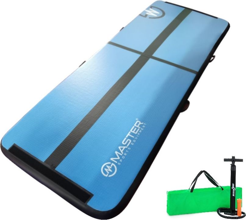 Airtrack MASTER nafukovací žíněnka 300 x 100 x 10 cm - modrá - černá - 2. jakost - obrázek 1
