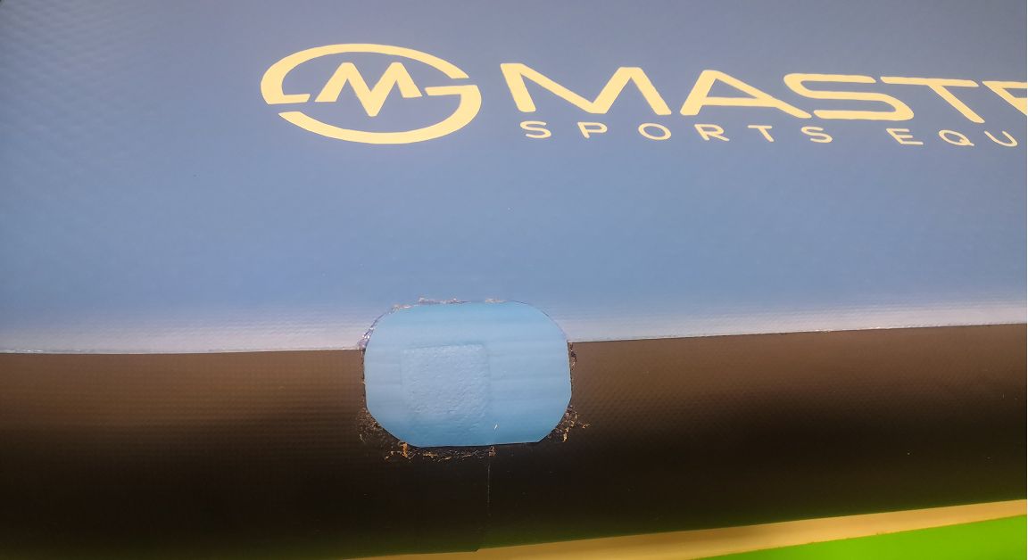 Airtrack MASTER nafukovací žíněnka 300 x 100 x 10 cm - modrá - černá - 2. jakost - obrázek 4
